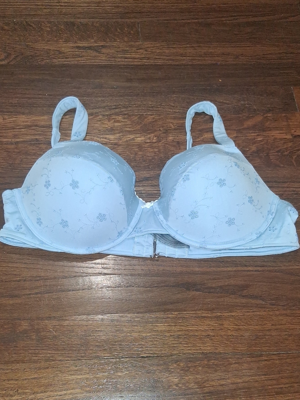 Victoria's Secret Light Blue Floral Push-Up Bra